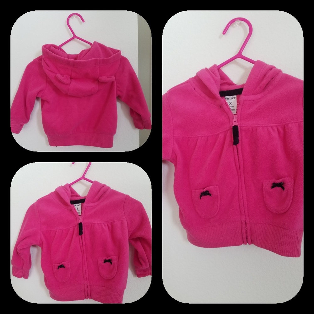 Baby girl Fleece zip-up  Hoodie